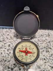 Compass – Outdoor Hiking Camping. Painted with Gold Glitter Paint.