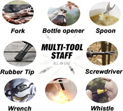 Multi-Functional Hiking Stick Tactical Hiking Pole – Tool Equipment Hiking Pole
