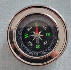 Vintage Precision Small Hand Compass Made In China In Original Box