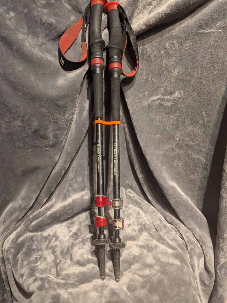 Black Diamond Trail Shock Pro Flicklock Trekking Hiking Poles 100-140cm Black
