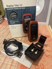 Magellan Triton 500 Satellite GPS Navigation Outdoor w/ Box & Cord Tested
