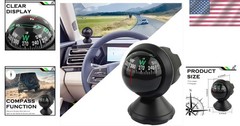 Compass for Car with Bottom Stick Car Compass Ball,Adjustible and Night Vision C