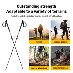Naturehike ST03 Snow Pro Trekking Poles Outdoor Aluminum Alloy Camping Hiking Ca