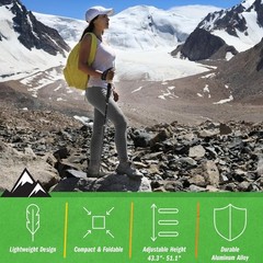 Adjustable Aluminum Alloy Collapsible Hiking Poles – Set of 2