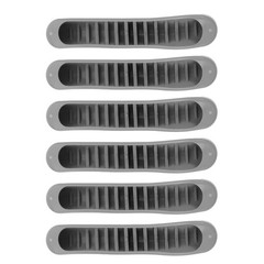 3 Pairs Durable Tpr Underarm Crutch Pads Cushion for Walking Crutches Grey