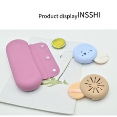 Practical and Portable Makeup Puff Case Silicone Puff Storage Box for Travel