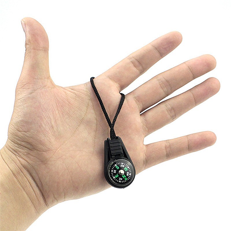 2PCS Mini Compass Keyring Keychain Hiking Hunting Direction Wilderness Survival