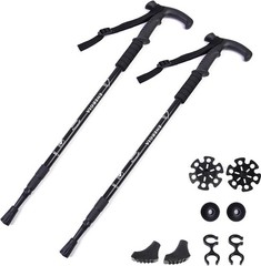 Walking Sticks Lightweight Trekking Poles T Anti-Slip Handle Design Adjustable