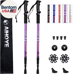 Hiking Trekking Poles, 2 Pack Collapsible, Lightweight, anti Shock, Walking Stic