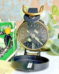 VTG Lensatic Engineer Compass Your Direction Protector w/ Original Box and Paper