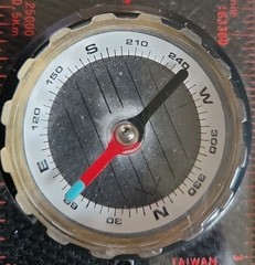 Vintage “Coleman” Compass Camping Tool Magnifier Ruler Clear Must Have Taiwan