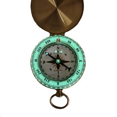Glow in the Dark Brass Pocket Compass – Waterproof Navigation Tool for Camping,