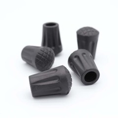 6 Pcs Black Spare Walking Stick Hiking Trekking Pole Rubber Ferrule Tips End Cap
