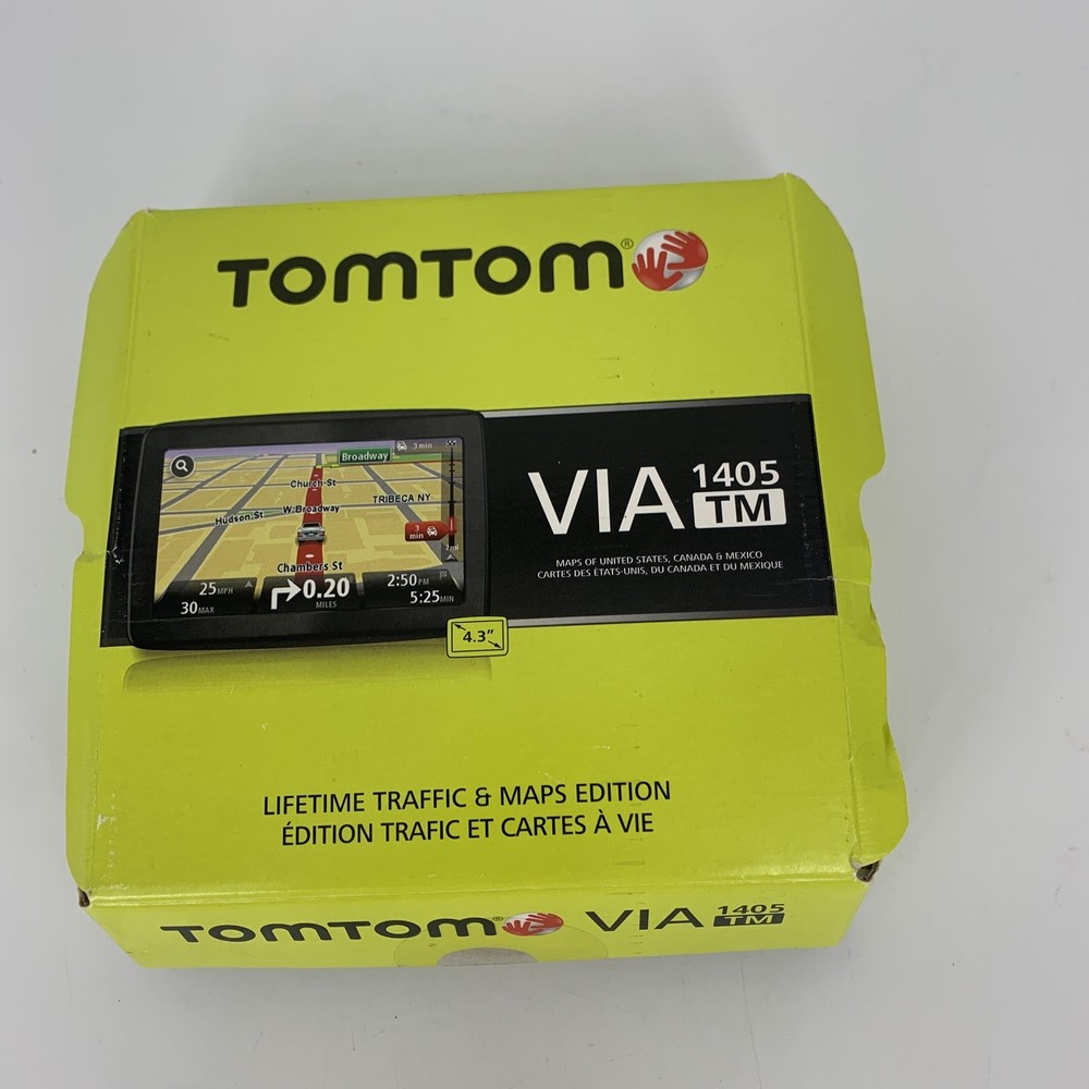 Tom Tom VIA 1405TM Portable GPS Navigator 4.3″ Touchscreen Lifetime Maps