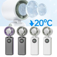 6000Mah Handheld Turbo Fan USB Rechargeable with 135 Degree Adjustable Angle