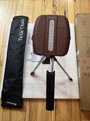 STEP2GOLD Ta-Da Chair Series 2, Portable Trekking Hiking Pole Brown 34.2” New