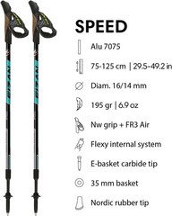 Swift Nordic Walking Poles 2 Pack – Ultra-Light Aluminium by Fizan in Ocean Colo