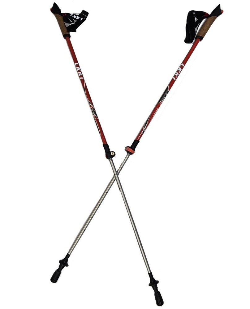 LEKI Walker XS Vario SLS Walking Poles Red 80cm110cm
