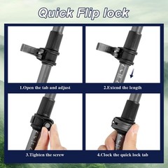 Hiking Poles, Ultra-Light Telescopic Trekking Poles,Portable Walking Sticks w…