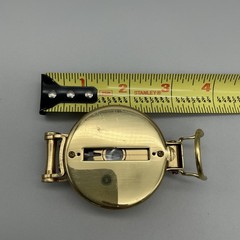 Brass Lensatic Compass Pocket 50mm Military Hiking Sighting Gold Tone Camping