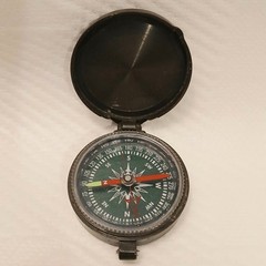 Fox Knives Bussola Compass 2″ Diameter Olive green Plastic Folding Case