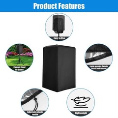 Adjustable Drawstring Black Oxford Cloth Speaker Cover Waterproof Dustproof UV