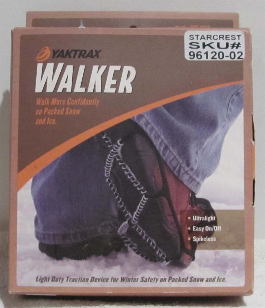Yaktrax Walker (Traction Device for Walking on Snow & Ice) (Size Medium) New