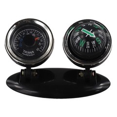 Car Accessory 2 in 1 Compass Ball with Thermometer for Navigation and Safety