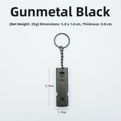 High Decibel 150DB Double Tube Survival Whistle with Keychain for Camping