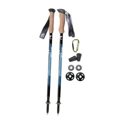 Compact 3 Trekking Poles – 5.6 oz Ultralight, Backpacking, Blue / EVA Cork
