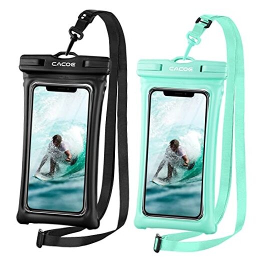 CACOE [Floatable] Floating Universal IPX8 Up to 7.0″-Floatable Black+Green