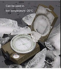 DEVICE OF C High-Accuracy Waterproof Military Compass for Directions, Green Set