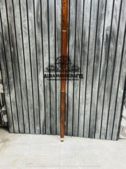 AURA Nautical 37″ Wooden Walking Stick Cane W/Brass Horse Head Handle Easter