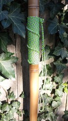 Bamboo Staff – 62″ – Walking Hiking Trekking Stick – Paracord Grip & Strap – #20