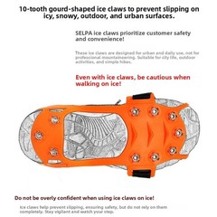 Slip Resistant 10 Tooth Ice Cleats for Hiking Climbing Outdoor Footwear