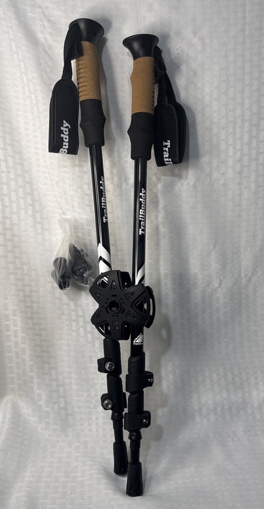 TrailBuddy Trekking Poles – Lightweight 7075 Aluminum Hiking Poles black, no bag