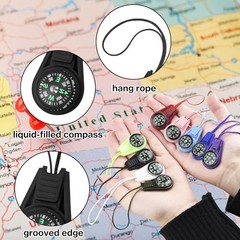 Mini Compass for Kids Keychain, Small Bulk Multi-Color Outdoor Camping 12 Pcs
