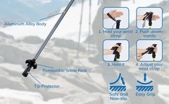 Gifts for Men Christmas Collapsible Trekking Pole, Ultralight 7075 Aluminum