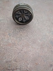 Vintage Brass Compass Pin On Style, Marble’s Gladstone Michigan USA