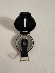Engineer Lensatic Compass Black Military Style Hiking Camping Navigation