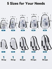 Waterproof Dry Bag for Men & Women – 5L/10L/20L/30L/Roll Top 40L – White