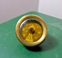 Old Brass Long Stem Pin On Compass Liquid Filled Germany Camping Hunting