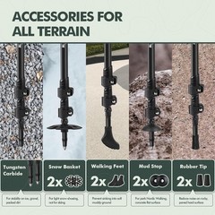 Nordic Walking Sticks – 7075 Aluminum Adjustable Poles for Ultimate Stability