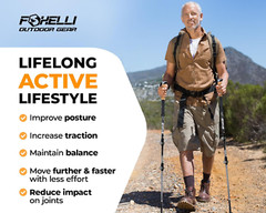 Trekking Poles – 2-Pc Pack Collapsible Lightweight Hiking Poles, Strong Aircraft