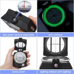 8 Pcs Land Navigation Kit Includes 5 Military Map Markers Lensatic Military