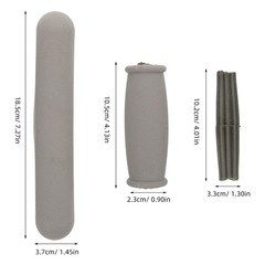 1 Set Durable Rubber Crutch Hand Grips and Armpit Replacement Pads for Walking