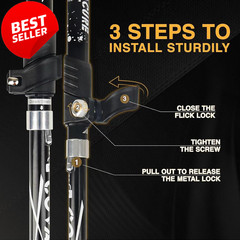Collapsible Trekking Poles 7075 Aluminum Telescopic Tri-Fold Hiking Sticks – US
