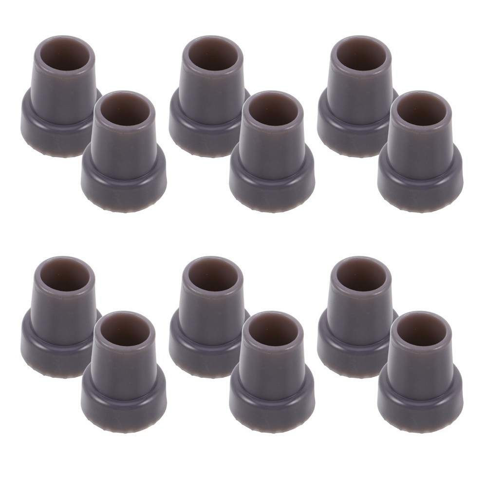 12 Pcs Walking Stick Rubber Tips Cane Foot Replacement Anti-