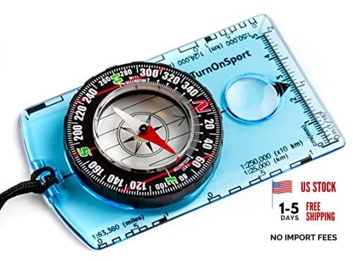 Orienteering Compass – Advanced Scout Compass for Hiking, Camping, and Blue