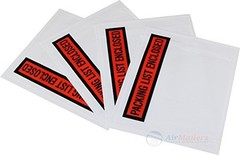 1000 Pieces 4.5×5.5″ Clear with”Packing List Enclosed” Printing Pouch Envelope